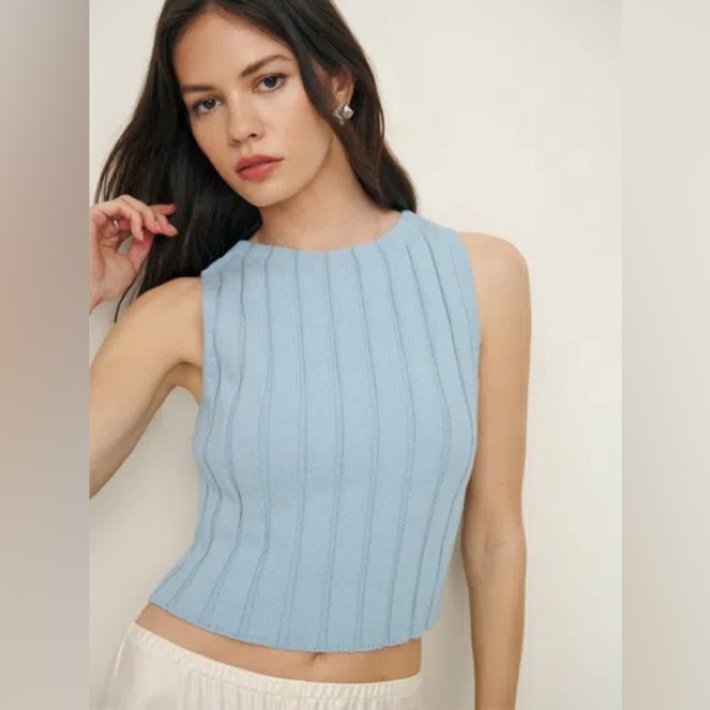 Callie Cotton Ribbed Sweater Tank